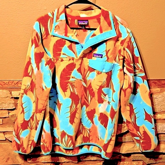 Patagonia Dancing Feathers Synchilla Qtr Snap - L - Picture 5 of 12